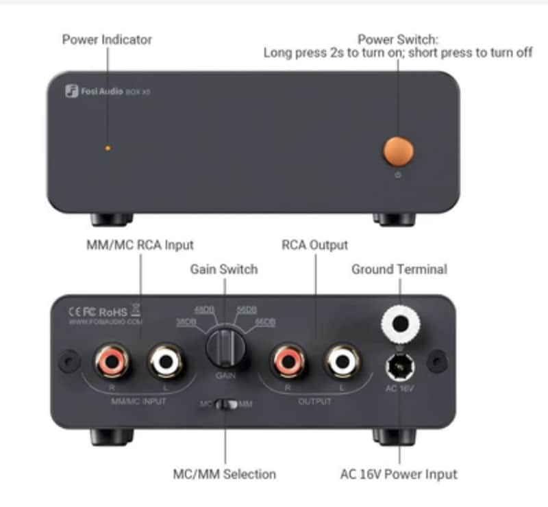 Fosi Audio Box X5 Phono PreAmp - Like New image 1