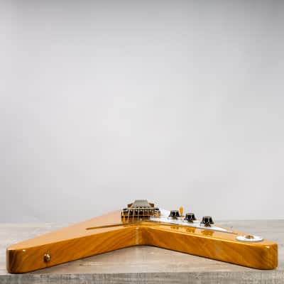 DO NOT USE Gibson 1958 Korina Flying V with White Pickguard, Natural | Demo image 23
