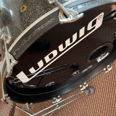 Ludwig Super Classic 1961-1963 pre-serial number - Black Galaxy Sparkle - 4 pc shell set image 6