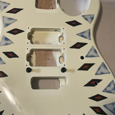 2021 Indonesian Kramer Nightswan Aztec Marble Guitar Body Floyd Ready 24.75" image 5