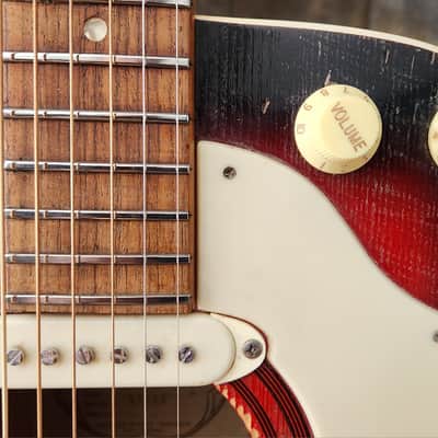 Framus Texan 5/196E Dreadnought Bloodburst w/ Single Coil Pickup 1960s W. Germany image 18
