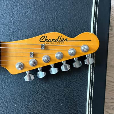 1980s Chandler San Francisco Joe Perry Stratocaster Natural Lipstick Pickups Hard Case image 13