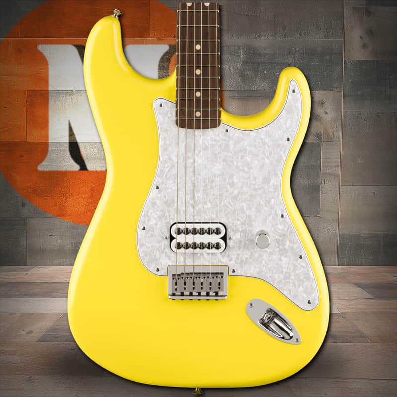 Fender Tom DeLonge Stratocaster Rosewood Fingerboard - Graffiti Yellow image 1