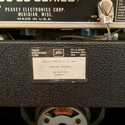 Peavey Pacer 100SS Series 1x12 Guitar Combo SCORPION RARE 1976 image 14