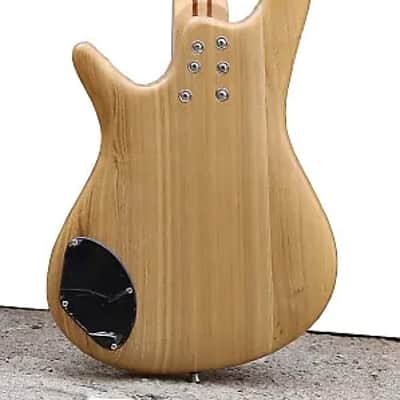 Fishbone 4 String Bass Natural Transparent Awesome bass Guitar Model PB4 ELDC-N image 3