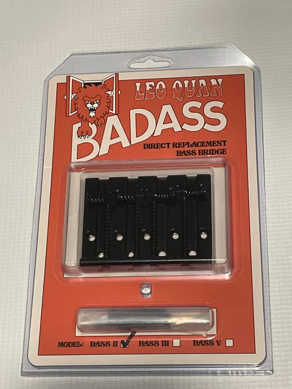 Leo Quan Badass Bass II 4-String Bridge - Black image 1