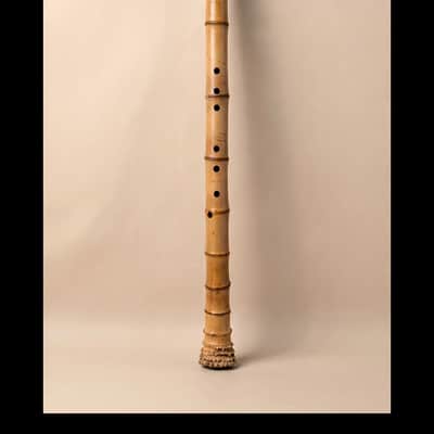 Concert-Grade 8-Hole Tang Xiao Flute - Blowing Shakuhachi - 2 Piece – Lacquered, Healing Tones in D/C/B Keys (Lowest Note) for Meditation & Music, Yellow Bamboo image 2