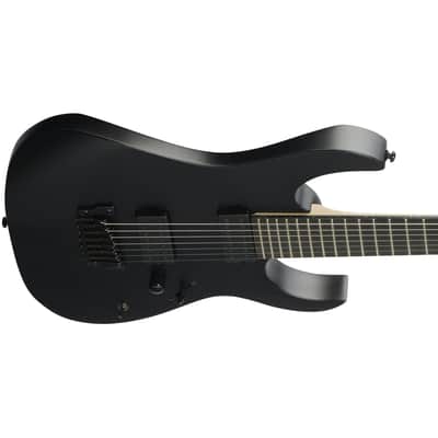 Ibanez RGIXL7 Iron Label 7-String Guitar w/ Dimarzio Pickups - Black Flat image 5