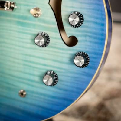 Epiphone ES-335 Figured Semi-hollow Electric Guitar - Blueberry Burst image 11