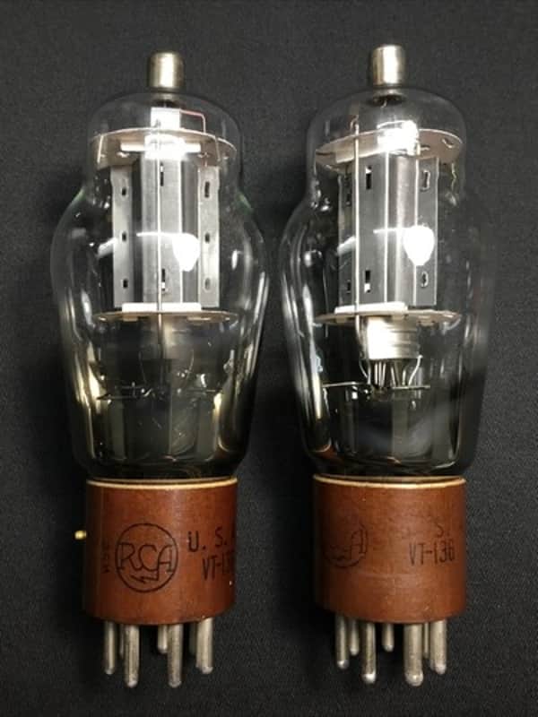 PAIR RCA 1625 Coke Bottle Brown Base POWER VACUUM TUBES Tested USA 11.2723-D image 1