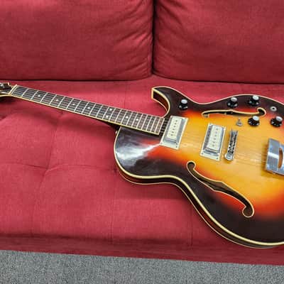 Standel 430-s 1960s - Sunburst rare semi hollow body guitar with csse image 18