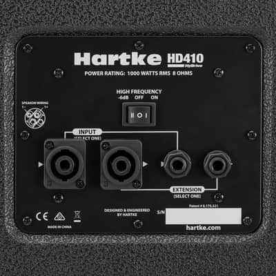 Hartke HD410 4 x 10" HyDrive speaker + 1" HF Horn Bass Cabinet. 1000 watts 8 ohms image 4