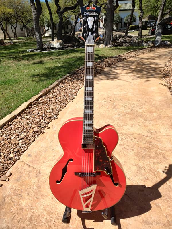 D'Angelico Premier EXL-1 Hollow Body Archtop Fiesta Red image 1
