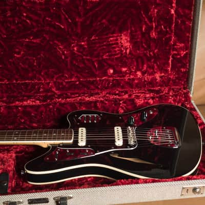Fender FSR Thinline Jaguar 50th Anniversary 2012 Gloss Black MIJ w/ G&G Tweed Case image 3