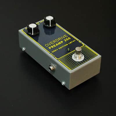 Handmade Boutique 250 Overdrive preamp Gray LM741CN 70's Vintage guitar pedal distortion NOS dod image 1