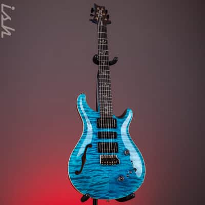 PRS Wood Library Special Semi-Hollow 10-Top Quilt Aquableux Custom Color image 3