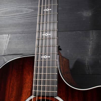 Taylor 324ce Next Generation Acoustic-Electric Guitar – V-Class Bracing, Mahogany Shaded Edgeburst image 23