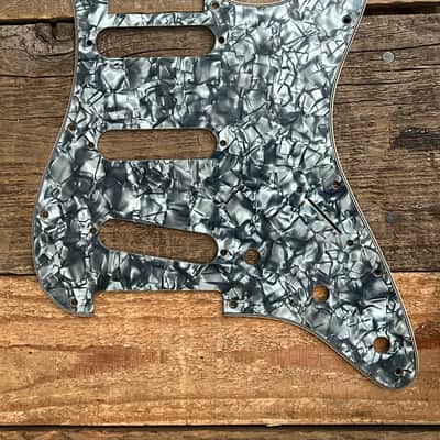 Unbranded Stratocaster Pickguard 2000s Black Pearloid image 1