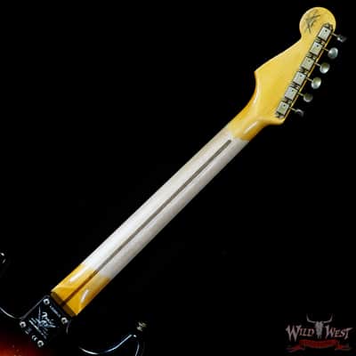 Fender Custom Shop Limited Edition 70th Anniversary 1954 Stratocaster Hardtail Heavy Relic Wide Fade 2 Tone Sunburst 6.90 LBS image 5
