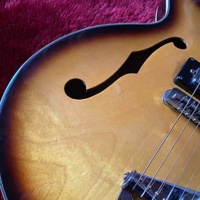 c.1968- Firstman /Burns S2-A Broadway Series Hollow Body MIJ Vintage Guitar “Sunburst” image 8