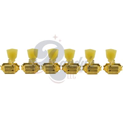 Kluson Tuners (Vintage Diecast Series) w/ Keystone "Tulip" Buttons (L3+R3) - Fits Gibson® CLOSEOUT-Chrome - KVD-3-CPKDR - Chrome image 2