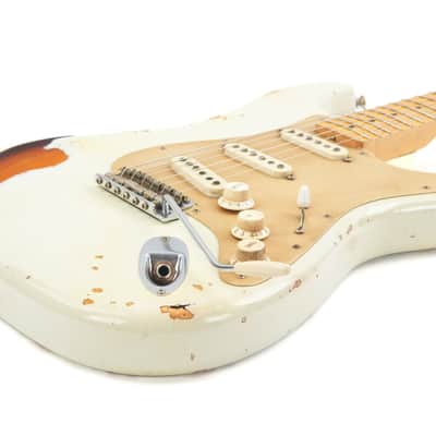Fender Custom Shop 1955 Stratocaster Desert Tan over Sunburst Heavy Relic 2017 image 11