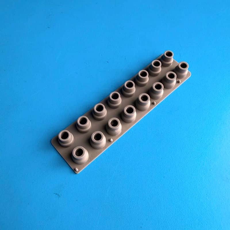 CASIO WK-1630 WK-3000 Keyboard Part: 8-Key Conductive Pad Contact Strip Gray image 1