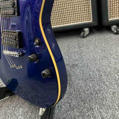 Schecter C-1 Diamond Series Blue with case image 2