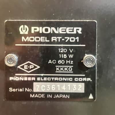 Pioneer RT-701 Vintage Hi-Fi Reel-to-reel deck, Silverface image 8