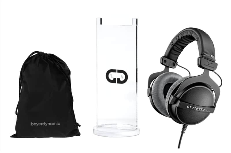 beyerdynamic DT 770 Pro 250 Ohm Headphone with Carry Bag and Acrylic Stand Bundle image 1