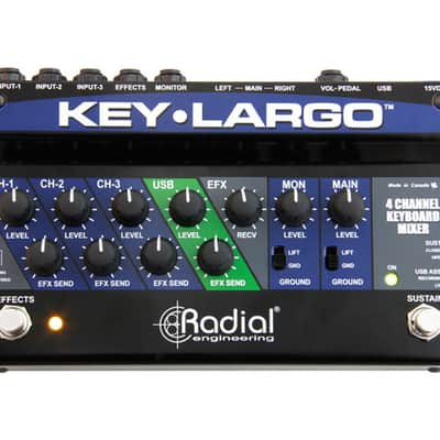 Radial Key-Largo Keyboard Mixer w/FX +Balanced Direct Box DI Output PROAUDIOSTAR image 1