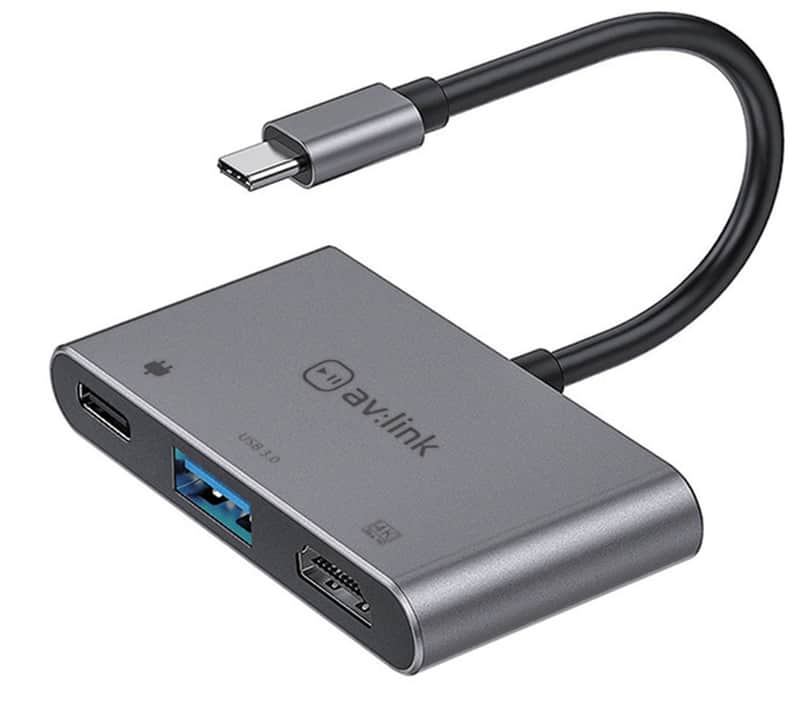 Avlink 3 Port Slim USB3.0 Type-C Hub image 1