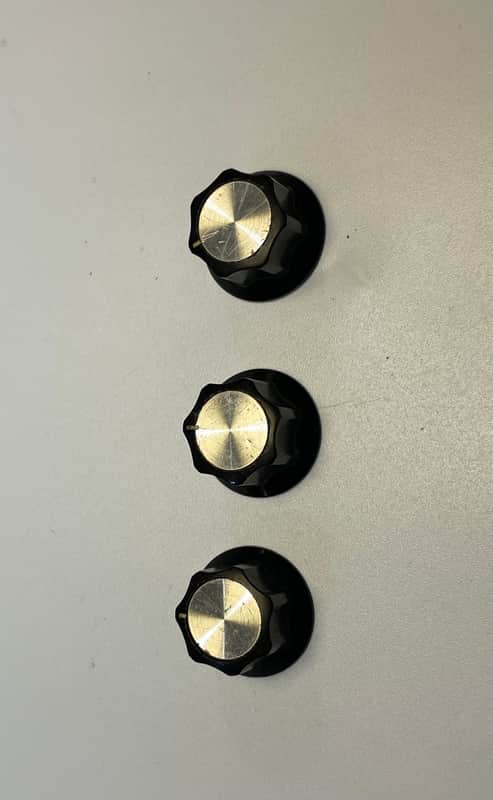 3x Fender Knob/Knopf von Coroando II / 1967 - schwarz/silber image 1