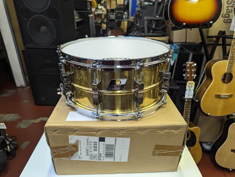 Last One! Brand New Ludwig Made In Taiwan Brass Shell 10 Lug 6 1/2 x 14" Snare Drum - Awesome Ludwig  Sound! image 1
