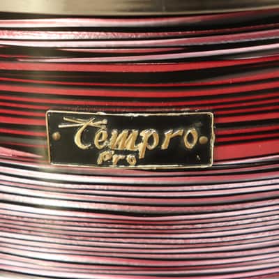 Tempro Pro 5.5x14" Snare Drum Red Strata MIJ Vintage 1970's image 2