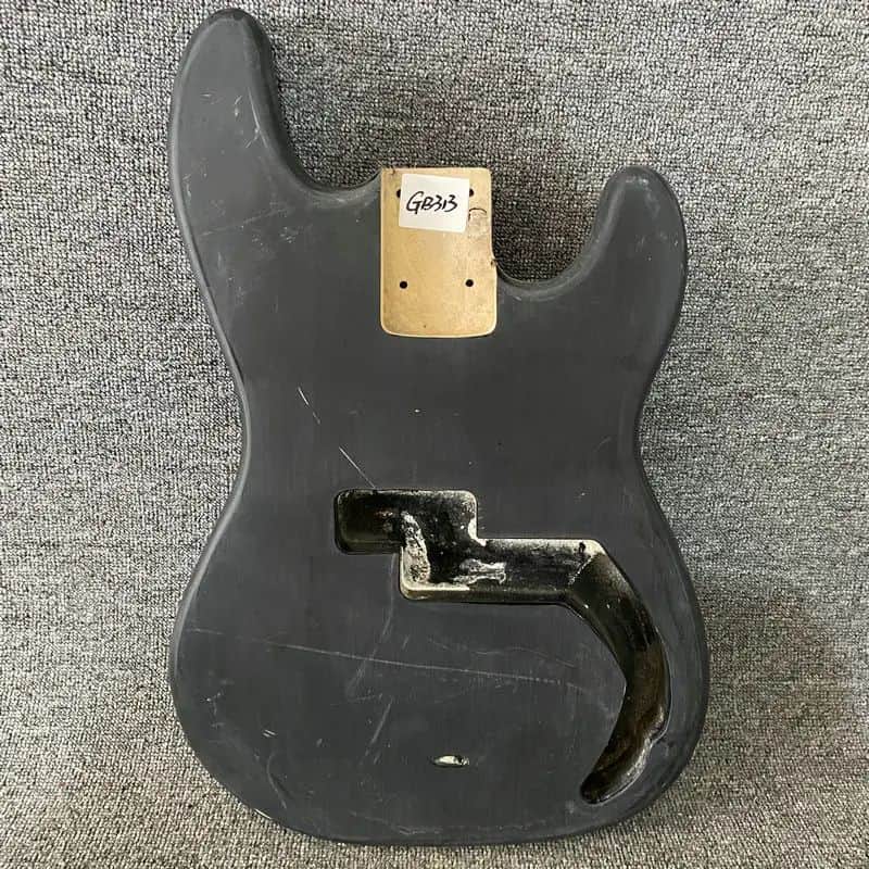 Black 4 String Precision P Bass Style Basswood Body image 1