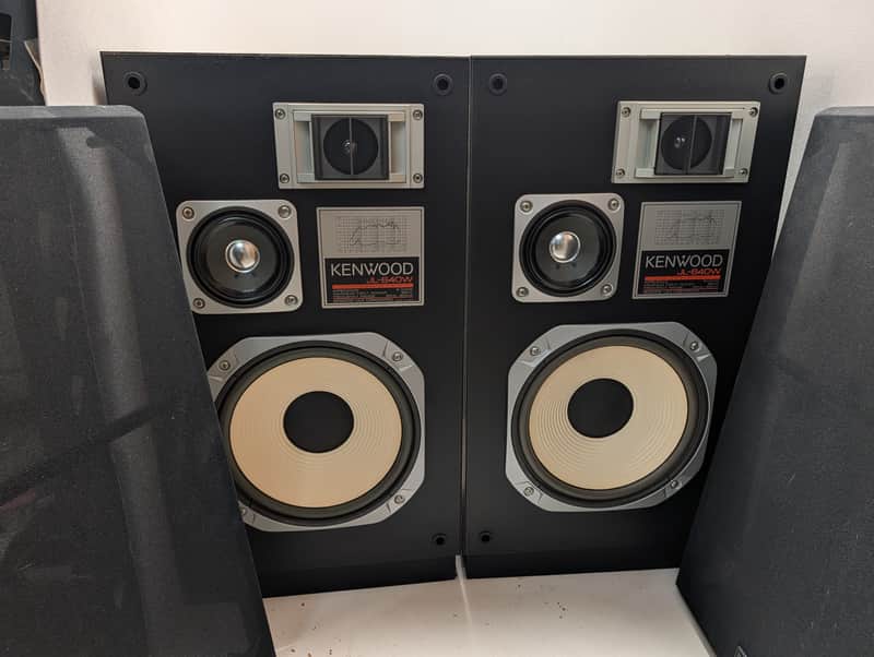 Kenwood JL-640W Floor Standing Speakers Pair Vintage HiFi Home Audio image 1