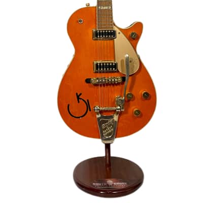 Gretsch Roundup 6121 2006 Orange w/ leather trim & upgraded TV Jones Filtertrons + Extra Bigsby Arm image 2