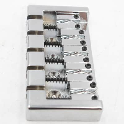Mighty Mite 5-String High-Mass Bass Guitar Bridge - Chrome, Universal Professional Parts, NOS , no packaging image 5