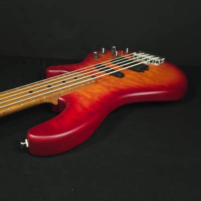 Lakland Skyline 55-02 Deluxe Satin Cherry Burst 5-String Bass image 14