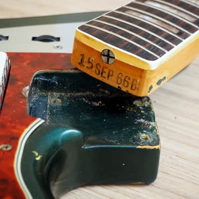 1966 Fender Jaguar Vintage Offset Electric Guitar Sherwood Green w/ohc image 17