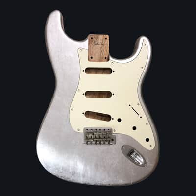 Made to Order - FRANCHIN Mercury guitar body Glossy METALLIC LEAF (Gold/Silver/Copper) Basswood Poplar Stratocaster-Strat-S-Style Made in Italy image 3