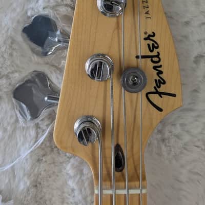Mint Fender Standard Series 4-string Electric Jazz Bass Guitar, Aqua Marine Metallic image 5