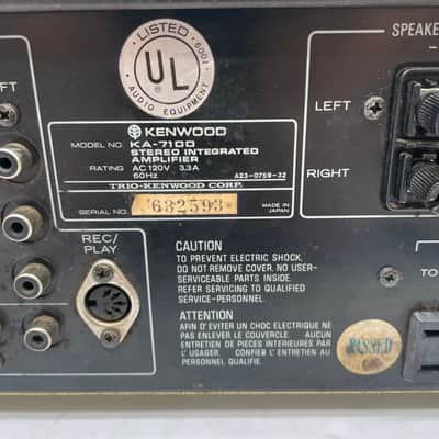 Kenwood KA-7100 DC Integrated Stereo Amplifier Sound System TESTED WORKING image 5