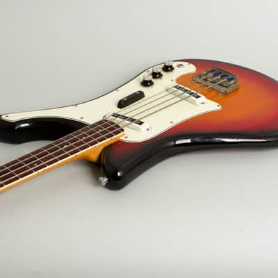 Yamaha SB-5A Solid Body Electric Bass Guitar (1968), ser. #6494, black hard shell case. image 7