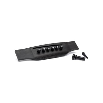Martin Bridge & End Pin Set - Black w/Pearl Inlay image 2