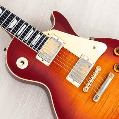 1985 Greco Mint Collection EG59-240 Burst Standard Carved Top w/ Dry Humbuckers & Case, Japan Fujigen image 7