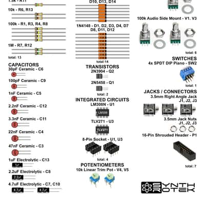 Synthrotek 308 Distortion Module PCB and Panel image 4