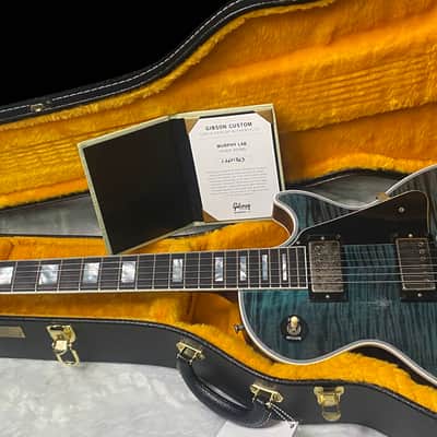 NEW! Gibson Custom Shop Les Paul Custom AAAA Figured Monster Maple Top - Nordic Blue, Heavy Aging - 8.4lbs - G07571 image 15