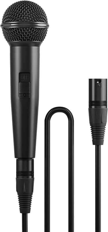 Dynamic Vocal Microphone, Cardioid Microphone with ON/Off Switch, 16.4 ft XLR Cable, Mic Clip, Storage Bag, Wired Handheld Mic for Singing, Stage, Studio, Karaoke image 1
